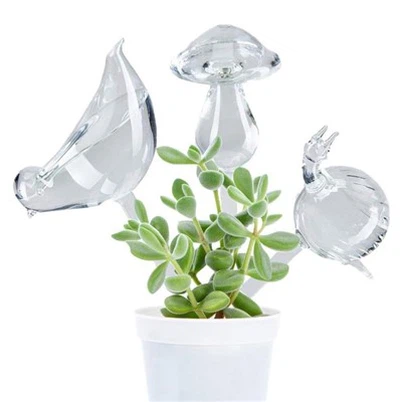 Fugl, snegl, soppform glassvann